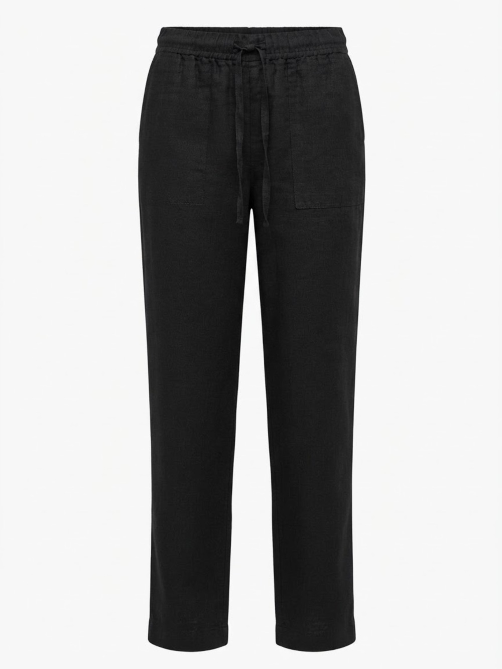 Zara Black Straight-Leg Drawstring Pants